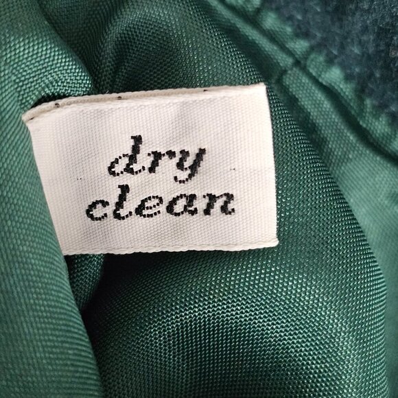 Pendleton Vintage High Waist Pleated Green Virgin Wool Trouser Pants - Picture 8 of 9